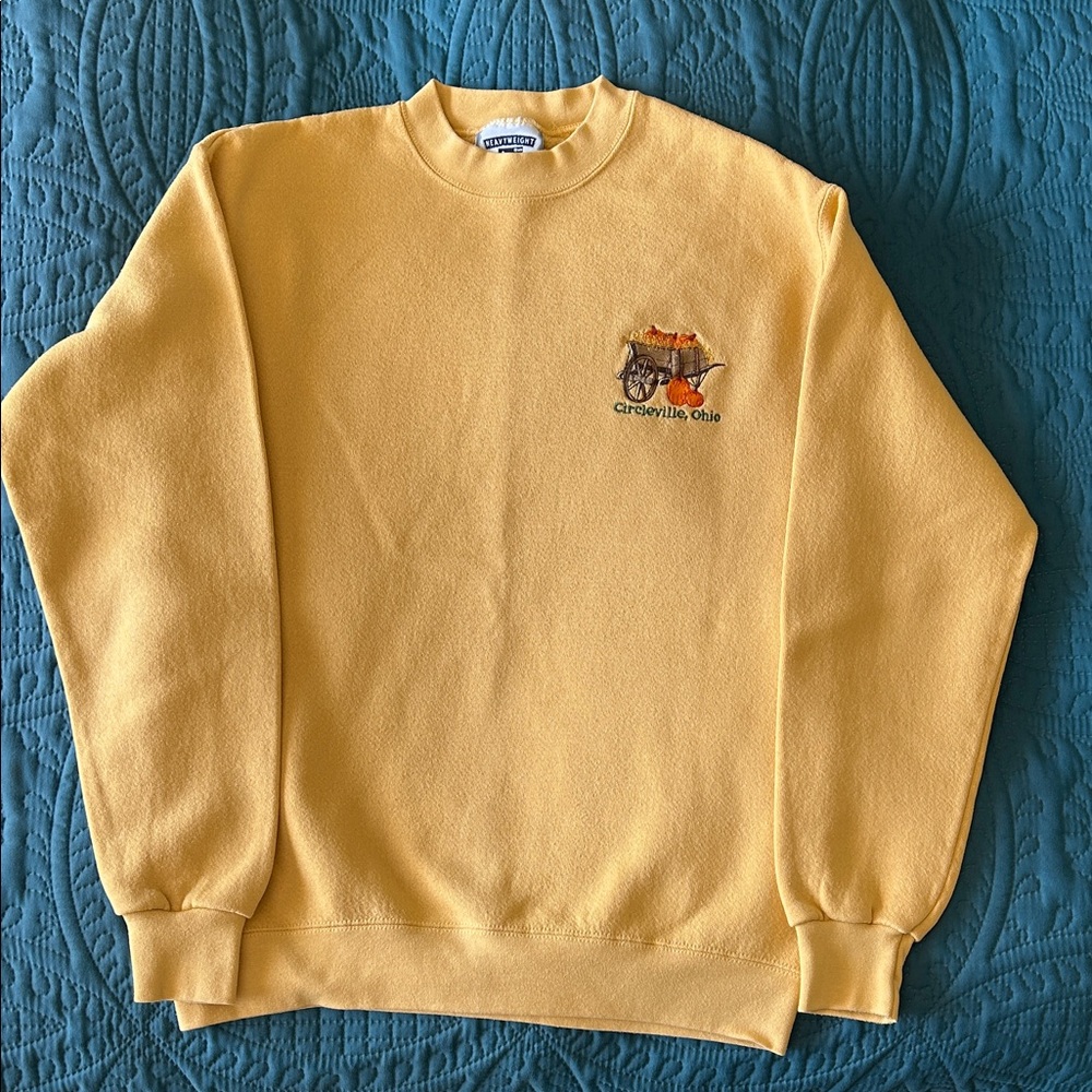 Lee Golden Crewneck Sweatshirt, S, Circleville, Ohio, Pumpkins / fall theme.